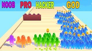 NOOB vs PRO vs HACKER vs GOD in Jelly Clash 3D-Blob Clash 3D