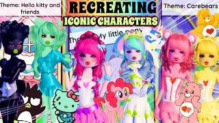 Recreating *ICONIC* Tv Show CHARACTERS In DRESS TO IMPRESS! Sanrio, Care bears, & My little pony! 