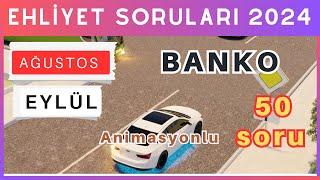 Ehliyet Sınav Soruları 2024 | Ağustos, Eylül Çıkmış Ehliyet Sorularını Çöz