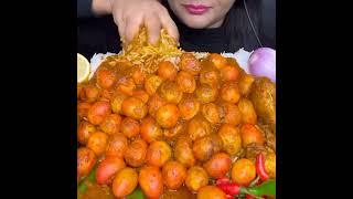 eating spicy egg masala.100 eggs eating challenge.#food #shorts #indiantaste #asmr