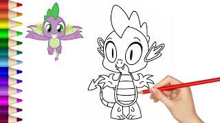 How to Draw Spike from My Little Pony | Simple & Easy for Kids