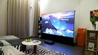 Build your home theater with AWOL Vision LTV-3000 Pro and 120" Floor rising screen!