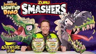 Zuru Smashers Mega Jurassic Light Up Dino 25 Surprises With T-Rex Dinosaur Adventure Fun Toy review!