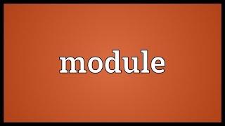 Module Meaning