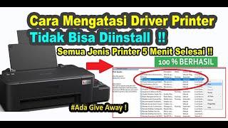 Cara Mengatasi Driver Printer Yang Tidak Bisa Diinstall - Semua Jenis Printer 100% Berhasil