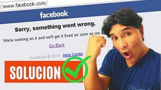 como solucionar error en facebook/error something wrong facebook