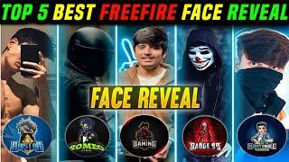 TOP 5 BEST FACEREVEAL OF FREE FIRE YOUTUBERS  AJJUBHAI FACE REVEAL @TotalGaming093