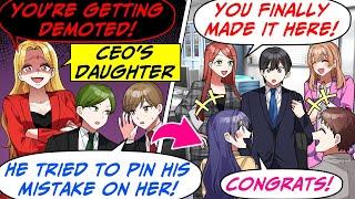 I Got Framed by the CEO’s Daughter & Got Demoted! But For Some Reason…[RomCom Manga Dub]