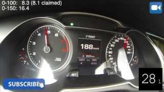 Audi A4 1.8 TFSI Acceleration Test 170 HP 0-190 km/h Beschleunigung Autobahn