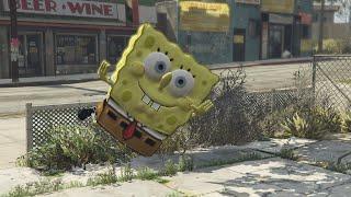 Spongebob Trips And Loses It At Franklin (Voiced By Spongebob) [GTA V]