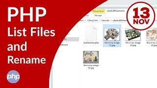 How to list files in a directory and rename them automatically in PHP