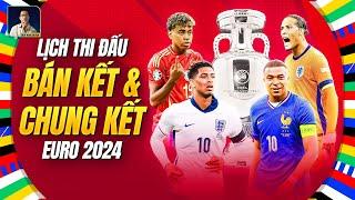 LỊCH THI ĐẤU BÁN KẾT VÀ CHUNG KẾT EURO 2024