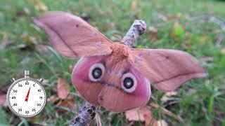 Blushing Emperor Moth - 60 Seconds (one minute) life cycle - Saturniidae from Africa - Lifecycle