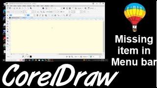 Corel Draw Tips & Tricks Lost Object in Menu bar