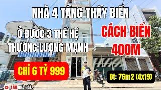 Nhà Đất Gần Biển Nha Trang | GIẢM 300Tr Bán Căn Nhà 4 Tầng 4 phòng ngủ Master View BIỂN đường 16m