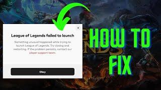 How To Fix "League of Legends Failed To Launch" Error After Vanguard Update (2024)