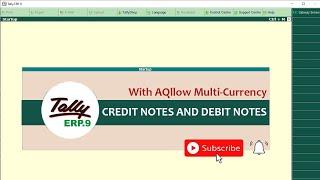 CREDIT NOTES AND DEBITS NOTE || ALLOW MULTI-CURRENCY || IN TALLY ERP.9