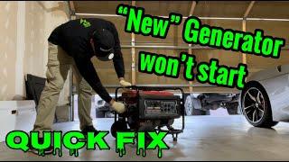 Portable Predator Generator won't start. New generator has not been started in over a year #quickfix