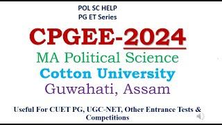 Paper Analysis CPGEE-2022 Cotton University MA Political Science- 2024 paper