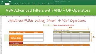 VBA Advanced Filter with And  Or Operators - Part1