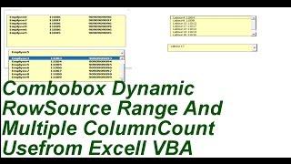 Create Combobox Rowsource In Dynamic Range And Multiple Column Excell VBA