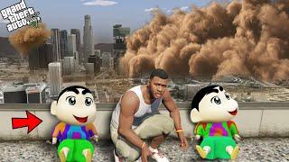 Franklin Shinchan & Pinchan Run Away From Sandstorm In Gta V!