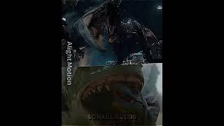 Indominus Rex vs T.rex (The Meg 2) #jurassicworldedit #jurassicworld #themeg2