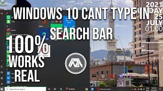 WINDOWS 10 TIDAK BISA MENGETIK DI KOLOM PENCARIAN - CAN'T TYPE IN SEARCH BAR