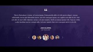 Testimonial slider using bootstrap in HTML, CSS