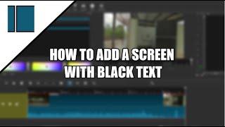 How to Add a Screen With Black Text - SHOTCUT