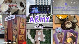 MY ARMY-LOG  celebrating FESTA, cafe hopping, proof pop-up, line friends store, kpop diaries˚⋆˚