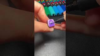 Drawing GRIMACE on my KEYBOARD with Posca Markers! #shorts