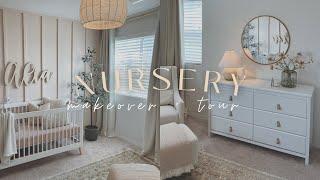 Nursery Makeover & Tour || DIY Accent Wall || Simple & Neutral