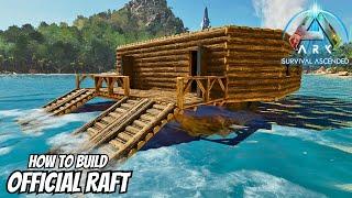 How to Build Official Raft House Base - Build Tutorial Ark Survival Ascended