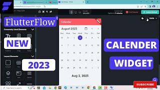 FLUTTERFLOW NEW 2023 - CALENDER WIDGET