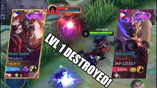 MOSKOV BLOOD SPEAR VS HANABI RAKSHESHA! HOW TO EASILY DESTROY THIS HERO?! MLBB