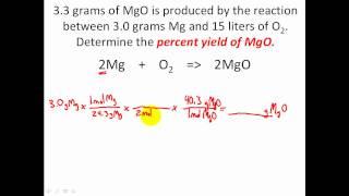 STOICHIOMETRY - Solving PERCENT YIELD Stoichiometry Problems