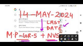 2 IMPORTANT UPDATES - TOMORROW 14 -MAY -2024 - MP GROUP 5 + NVS NON TEACHING VACANCY 2024 LAST DATE