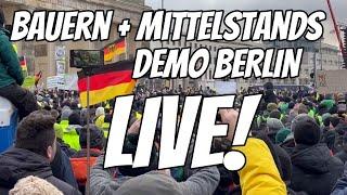 LIVE BERLIN  GROßDEMO Bauern  Mittelstand  Handwerk & Bürger  Deutschland Bauernprotest Demo