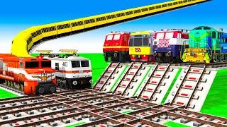 【踏切アニメ】あぶない電車 6️ TRAINS PASSING ON CRAZIEST & DANGEROUS RAILROAD TRACKS