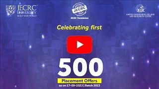 Celebrating First 500 Placements  @JECRC