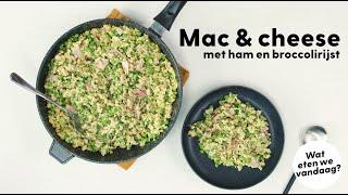 Wat eten we vandaag? Mac & cheese met ham en broccolirijst | Allerhande