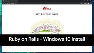 Install Ruby on Rails natively on Windows 10 - 2019