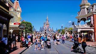 Magic Kingdom Main Street USA Walkthrough Experience w/ Shops in 4K | Walt Disney World March 2022