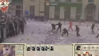 Police breaks up protestors (Rome Total War style)