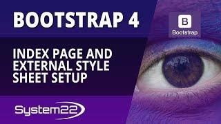 Bootstrap 4 Basics Index Page and External Style Sheet Setup