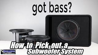 How to Pick out a Subwoofer System. Woofer Buying Guide, Top 5 Things to Consider when Buying Subs.