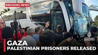 Released Palestinian prisoners arrive in Gaza