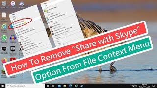 How To Remove “Share with Skype” Option From File Context Menu