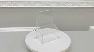 14705 small clear acrylic donation box charity fundraising coin fixturedisplays 3D